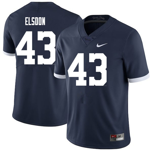 NCAA Nike Men's Penn State Nittany Lions Tyler Elsdon #43 College Football Authentic Throwback Navy Stitched Jersey MKF1498JR